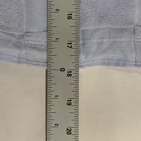 UGG M Teagin Check Short Sleeve Top Cotton Blend Ocean Fog Textured Sports - Picture 12 of 13